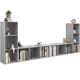 TV ormarići 4kom siva boja betona 107x35x37cm konstruirano drvo - Beton siva 4 | shoptok.hr