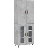 Maison Chic Visoka Komoda - Predalnik betonsko siva 69,5x34x180 cm inženirski les, (21720547) | Shoptok.si