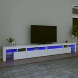TV ormarić s LED svjetlima bijeli 290x36 5x40 cm