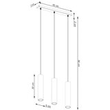 Sollux SL.1486 - visilica na sajli lagos 3xGU10/10W/230V zelena | Eponuda.com