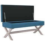  Tabure za pohranu plavi 110 x 45 x 49 cm baršunasti | shoptok.hr