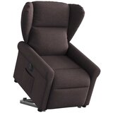 vidaXL Električni naslanjač s funkcijo vstajanja temno rjavo blago, (22123251) | Shoptok.si
