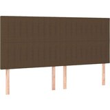  Krevet box spring s madracem LED tamnosmeđi 160x200 cm tkanina | shoptok.hr