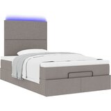  Otomanski krevet madracem i LED Taupe 120x190 cm tkanina | Eponuda.ba