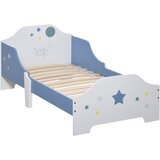 HOMCOM 3-letna otroška postelja z bočnimi stranicami, modro-bela postelja, 143 x 74 x 59 cm, (20755646) | Shoptok.si