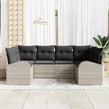  Sjedeća garnitura za vrt 6 kom. 6-sjedala Svijetlo siva | Shoptok.si
