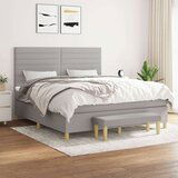  Box spring s madracem svjetlosiva 160x200 cm tkanina | shoptok.hr