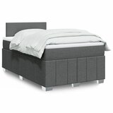 vidaXL Krevet s oprugama i madracem tamnosivi 120 x 200 cm od tkanine | shoptok.hr