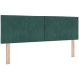 vidaXL Vzglavje z Diamantnim Blokovnim Dizajnom Temno Zeleno 160 cm Velur, (22008458) Cene