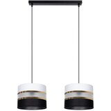  Luster na sajli CORAL 2xE27/60W/230V crno-beli | Eponuda.com