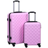 vidaXL 2-dijelni set čvrstih kovčega ružičasti abs | shoptok.hr