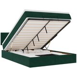  Ottoman krevet s madracem i LED diodama tamnozeleni 140x190 cm baršun | shoptok.hr