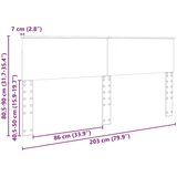  Vzglavje z vzglavjem Dimljeni oreh 200 cm Konstruiran les, (5000110519) | Shoptok.si