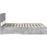  Konstrukcija postelje z vzglavjem Betonsko siva 140 x 200 cm, (5000103096) | Shoptok.si