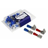 Commel Elektro pribor SPOJNI PRIBOR DODATAK KUTNI UTIKAČ+NATIKAČ ZA ŽICU 1,5-2,5 mm2 0,8x6,3 mm, 25+25 kom blister | shoptok.hr