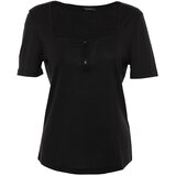 Trendyol Curve Black Zipper Knitted Blouse | ePonuda.com