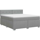  Boxspring krevet s madracem Svjetlosiva 160 x 200 cm Tkanina | shoptok.hr