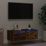 TV ormarić s LED svjetlima boja dimljenog hrasta 75x35,5x25 cm | shoptok.hr