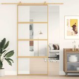  Klizna vrata zlatna 90 x 205 cm prozirno staklo ESG i aluminij | shoptok.hr