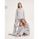 Sinsay Pamučna pidžama na kopčanje na prugice s medvjedićima | shoptok.hr