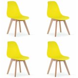  KITO stolica žuta / prirodne noge x 4 | shoptok.hr
