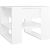 Furnova Klubska mizica bela 55,5x55x45 cm konstruiran les, (21913374) | Shoptok.si