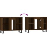 Ormarić za umivaonik smeđa boja hrasta 80x33x60 cm drveni | shoptok.hr