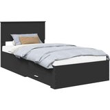  Konstrukcija postelje z vzglavjem Črna in srebrna 100 x 200 cm, (5000103375) | Shoptok.si