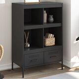  Visoka komoda crna 68 x 39 x 101,5 cm od čelika | shoptok.hr