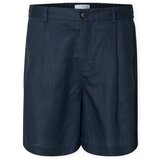 Selected Kratke hlače & Bermuda Loose Shorts - Wyatt Linen - Outer Space Modra | Shoptok.si