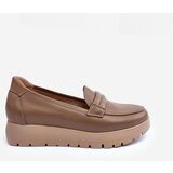 Boto Leather Platform Shoes with Ornamentation Beige Lehira | Shoptok.si