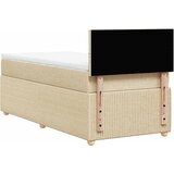  Krevet s oprugama i madracem krem 90 x 200 cm od tkanine | shoptok.hr