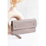 PL3 Large Leather Wallet On Zipper Grey Loreaine | ePonuda.com