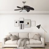 vidaXL Stropni ventilator z lučjo 76 cm temno rjav, (21221012) Cene