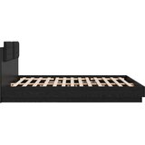  Okvir kreveta s uzglavljem s uzglavljem Crni hrast 200 x 200 cm | shoptok.hr