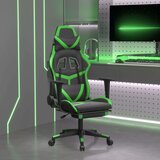  Masažni gaming stol z oporo za noge črno in zeleno umetno usnje, (21152209) | Shoptok.si