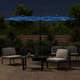  Dvostruki vrtni suncobran s LED svjetlima azurni 316 x 145 cm | shoptok.hr
