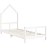  Otroški posteljni okvir bel 80x200 cm trdna borovina, (20916831) | Shoptok.si
