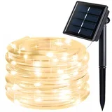 Solar LED Luči na Niz 10m - 100 Toplih Belih Žarnic, 8 Načinov Osvetlitve, Vodoodporni, (5000401675)