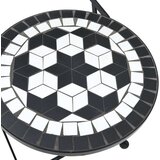 vidaXL Bistro set s mozaikom crno-bijeli od željeza i keramike | shoptok.hr