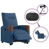 vidaXL Električni naslanjač s funkcijo vstajanja modro blago | Shoptok.si