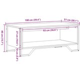  Stolić za kavu crni 100 x 51 x 40 cm od konstruiranog drva | shoptok.hr