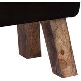  Klupa 110 x 30 x 45 cm Prava koža Crna i bijela Slike