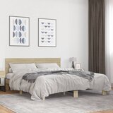 Furnova Posteljni okvir sonoma hrast 200x200 cm inž. les in kovina, (21935324) Cene