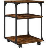  Stojalo za tiskalnik 3-nadstropno dimljen hrast 43x48x64 cm les, (22137163) | Shoptok.si