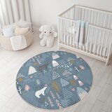 Mila Home Modra pralna otroška preproga ø120 cm Forest Land – | Shoptok.si