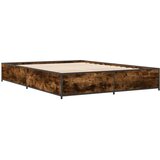  Okvir kreveta boja hrasta 140x200 cm konstruirano drvo i metal | shoptok.hr