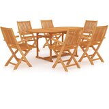  7-dijelni vrtni blagovaonski set od masivne tikovine | shoptok.hr