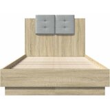  Okvir za krevet s uzglavljem i LED svjetlima boja hrasta sonome Smeđa 75 x 190 cm | shoptok.hr