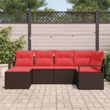  Set sofe s jastukom 6 pcs Smeđa poliratan | shoptok.hr